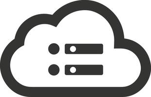 Cloud icon symbol image. Illustration of the hosting storage vector