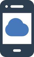 Cloud icon symbol image. Illustration of the hosting storage vector