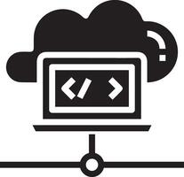 Cloud icon symbol image. Illustration of the hosting storage vector