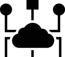 Cloud icon symbol image. Illustration of the hosting storage vector