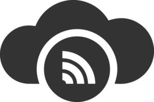 Cloud icon symbol image. Illustration of the hosting storage vector