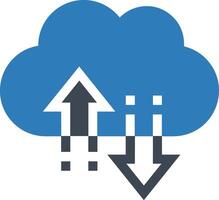 Cloud icon symbol image. Illustration of the hosting storage vector