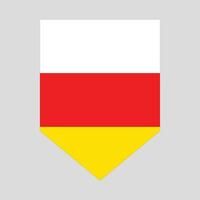 South Ossetia Flag in Shield Shape Frame vector