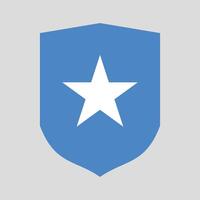 Somalia Flag in Shield Shape vector