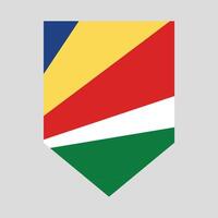 Seychelles Flag in Shield Shape Frame vector