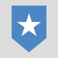 Somalia Flag in Shield Shape vector