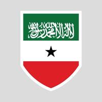 Somaliland Flag in Shield Shape vector