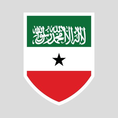 Somaliland Flag in Shield Shape