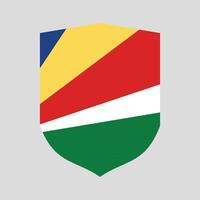 Seychelles Flag in Shield Shape Frame vector