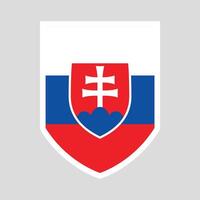 Eslovaquia bandera en proteger forma vector