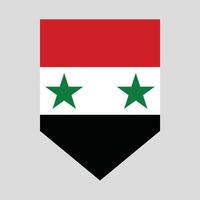 Syria Flag in Shield Shape Frame vector