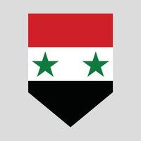 Syria Flag in Shield Shape Frame vector