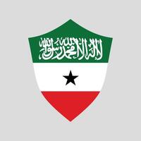 Somaliland Flag in Shield Shape vector