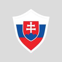 Slovakia Flag in Shield Shape vector