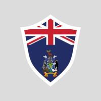South Georgia and the South Sandwich Islands Flag in Shield Shape vector