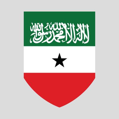 Somaliland Flag in Shield Shape