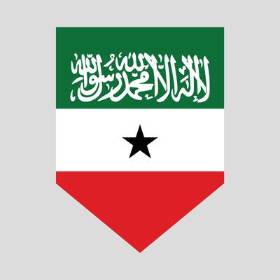 Somaliland Flag in Shield Shape
