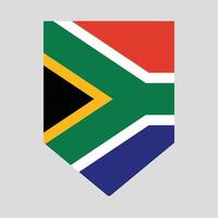 South Africa Flag in Shield Shape vector