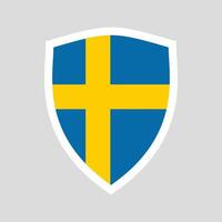 Sweden Flag in Shield Shape Frame vector