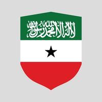 Somaliland Flag in Shield Shape vector