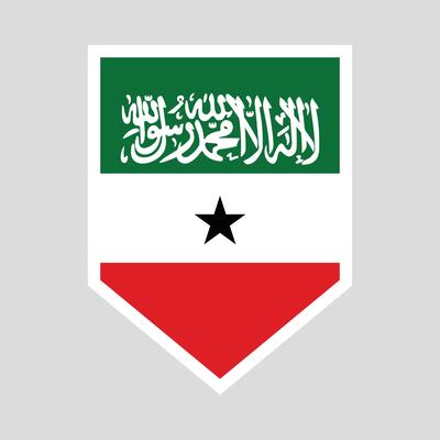 Somaliland Flag in Shield Shape
