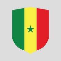 Senegal Flag in Shield Shape Frame vector