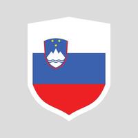 Slovenia Flag in Shield Shape vector