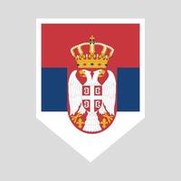 Serbia Flag in Shield Shape Frame vector