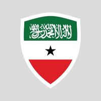 Somaliland Flag in Shield Shape vector
