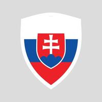 Slovakia Flag in Shield Shape vector