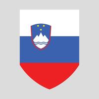 Slovenia Flag in Shield Shape vector