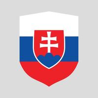 Slovakia Flag in Shield Shape vector