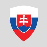 Eslovaquia bandera en proteger forma vector