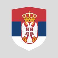 Serbia Flag in Shield Shape Frame vector