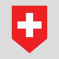 Switzerland Flag in Shield Shape Frame vector