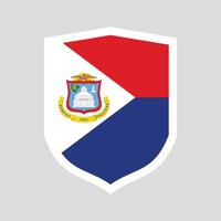 Sint Maarten Flag in Shield Shape vector