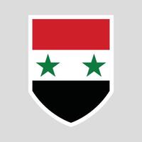 Syria Flag in Shield Shape Frame vector