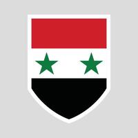 Syria Flag in Shield Shape Frame vector