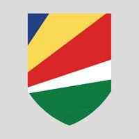 Seychelles Flag in Shield Shape Frame vector