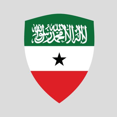 Somaliland Flag in Shield Shape
