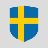 Sweden Flag in Shield Shape Frame vector