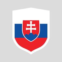 Slovakia Flag in Shield Shape vector
