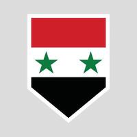 Syria Flag in Shield Shape Frame vector