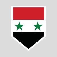 Syria Flag in Shield Shape Frame vector