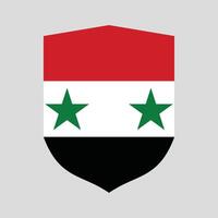 Syria Flag in Shield Shape Frame vector