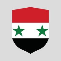 Syria Flag in Shield Shape Frame vector