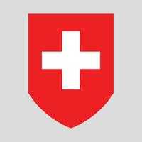 Switzerland Flag in Shield Shape Frame vector