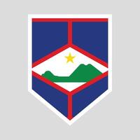 Sint Eustatius Flag in Shield Shape vector