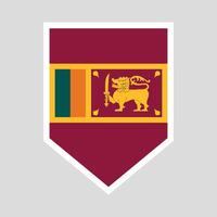 Sri Lanka Flag in Shield Shape Frame vector