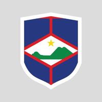 Sint Eustatius Flag in Shield Shape vector